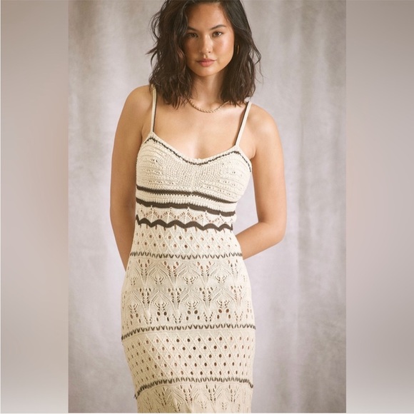 RIHOAS Cream Knit Top with Black Stripe Detail - Picture 5 of 10